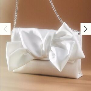 Jewel by Badgley Mischka Delilah Satin Sash Envelope Clutch